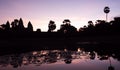 Beautiful view Silhouette Angkor Wat in Cambodia during sunrise Royalty Free Stock Photo