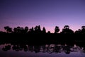 Beautiful view Silhouette Angkor Wat in Cambodia during sunrise Royalty Free Stock Photo