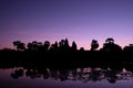 Beautiful view Silhouette Angkor Wat in Cambodia during sunrise Royalty Free Stock Photo