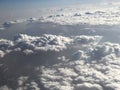 Beautiful view of sky from above the cloudes from flight Royalty Free Stock Photo