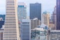 Beautiful view and Skyline of business center in downtown San Francisco, California in USA Royalty Free Stock Photo