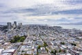 Beautiful view and Skyline of business center in downtown San Francisco, California in USA Royalty Free Stock Photo