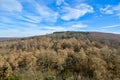 Beautiful view on Small Carpathian mountain range as seen from Pajstun castle