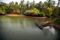 Beautiful view of small fishing boat