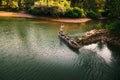 Beautiful view of small fishing boat