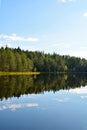 Beautiful view of small lake MakkarajÃÂ¤rvi in Tampere, Finland Royalty Free Stock Photo