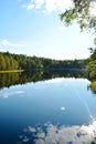 Beautiful view of small lake MakkarajÃÂ¤rvi in Tampere, Finland Royalty Free Stock Photo