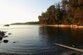 Beautiful view of a small quiet bay in the gulf islands, british columbia, canada