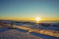 Beautiful View Of The Small Village Of Vik I Myrdal On A Sunny Morning Sunrise In The Winter Time Royalty Free Stock Photo