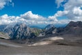 Beautiful view of snow mountain from Top of Germany Zugspitze Royalty Free Stock Photo