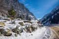 Beautiful view of sonmarg in winter, Sonmarg, Kashmir Royalty Free Stock Photo