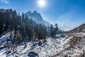 Beautiful view of sonmarg in winter, Sonmarg, Kashmir Royalty Free Stock Photo