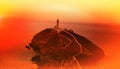 Unique view of south stack lighthouse, holyhead. Wales