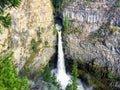 A beautiful view of Spahats Creek Falls.  Spahats Falls, is a waterfall on Spahats Creek within Wells Gray Provincial Park Royalty Free Stock Photo