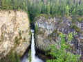 A beautiful view of Spahats Creek Falls.  Spahats Falls, is a waterfall on Spahats Creek within Wells Gray Provincial Park Royalty Free Stock Photo