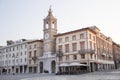 Beautiful view of the Square of the Three Martyrs in Rimini, Italy