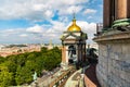 Beautiful view of St.Petersburg cityscape in a blue sky day, viewing from Saint Isaac's Cathedral observation deck