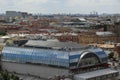 Beautiful view of St. Petersburg. Panorama of old colored buildings.