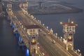 Beautiful view of the Stanley Bridge in Alexandria Royalty Free Stock Photo