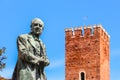 Beautiful view of Statua Di Fedele Lampertico in Vicenza