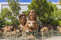 Beautiful view of statue of Siegfried and Roy at Mirage casino hotel, Las Vegas, Nevada,