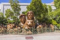 Beautiful view of statue of Siegfried and Roy at Mirage Casino , Las Vegas, Nevada.