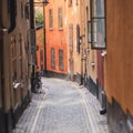 Beautiful view of Stockholm capital Gamla Stan old town, Sweden