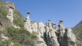 Beautiful view of stone mushrooms in the Altai Republic in Russia