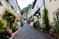 Beautiful view of the streets of Clovelly, nice old village in the heart of Devonshire Royalty Free Stock Photo