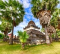 Beautiful view of stupa in Wat Visounnarath. Laos.