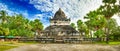 Beautiful view of stupa in Wat Visounnarath. Laos. Panorama