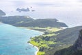 Beautiful view from the summit of Mount Gower 875 meters above sea level, highest point on Lord Howe Island