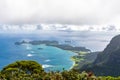 Beautiful view from the summit of Mount Gower 875 meters above sea level, highest point on Lord Howe Island