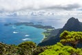 Beautiful view from the summit of Mount Gower 875 meters above sea level, highest point on Lord Howe Island