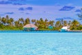 Beautiful view of Sun Siyam Olhuveli resort Maldives Royalty Free Stock Photo