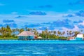 Beautiful view of Sun Siyam Olhuveli resort Maldives Royalty Free Stock Photo