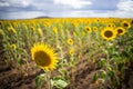 Sunflower Fields Warwick Australia Royalty Free Stock Photo