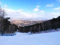 Beautiful view on a sunny frosty day