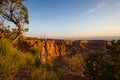 Beautiful view of the sunrise in the Colorado National monument in Mesa county, Colorado Royalty Free Stock Photo