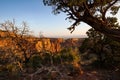 Beautiful view of the sunrise in the Colorado National monument in Mesa county, Colorado Royalty Free Stock Photo