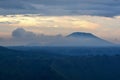 Beautiful view and sunrise on lake Toba from Berastagi, Medan, Indonesia Royalty Free Stock Photo