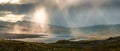 Beautiful view sunrise light rock stones Old Man of Storr Scolatand Skye Island landmark Royalty Free Stock Photo