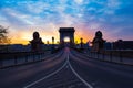 The world famous Szechenyi Chain Bridge,Budapest, Hungary Royalty Free Stock Photo