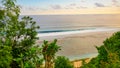 Beautiful view of the sunset on the beach from the top of the cliff Royalty Free Stock Photo