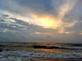 Beautiful view of sunset at Calido beach ,Sri lanka Royalty Free Stock Photo