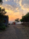 Beautiful view of nature from Sajjangad, satara, Maharashtra, India. Royalty Free Stock Photo