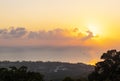 Beautiful view of sunset and sea from the view point in Koh Samui Island, Thailand Royalty Free Stock Photo