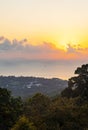 Beautiful view of sunset and sea from the view point in Koh Samui Island, Thailand Royalty Free Stock Photo