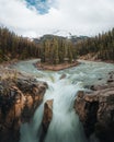 Beautiful view of Sunwapta Falls - Jasper National Park, Canada Royalty Free Stock Photo