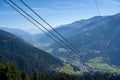Beautiful view of the Surselva valley on a sunny day in Switzerland Royalty Free Stock Photo